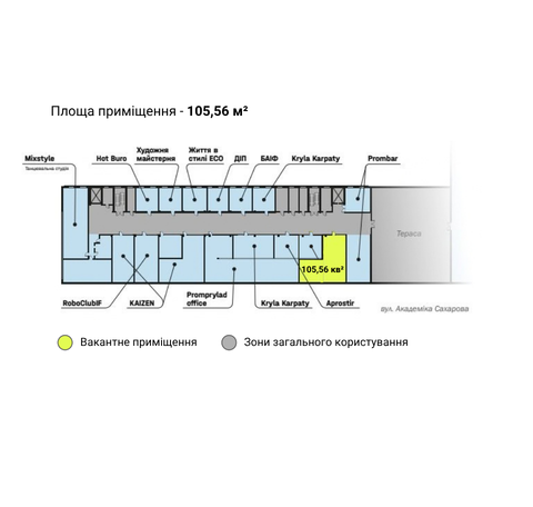 Приміщення серед діючих бізнесів